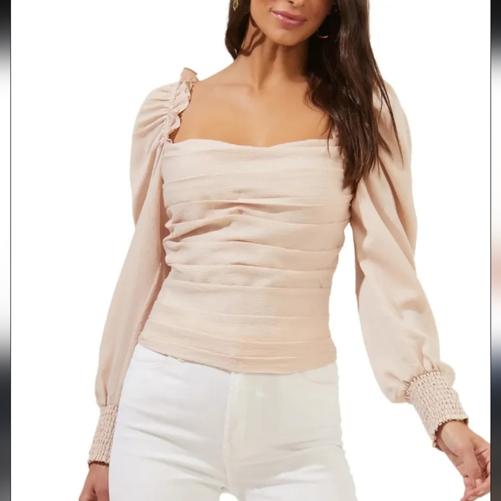 ASTR Square Neck Peasent Blouse